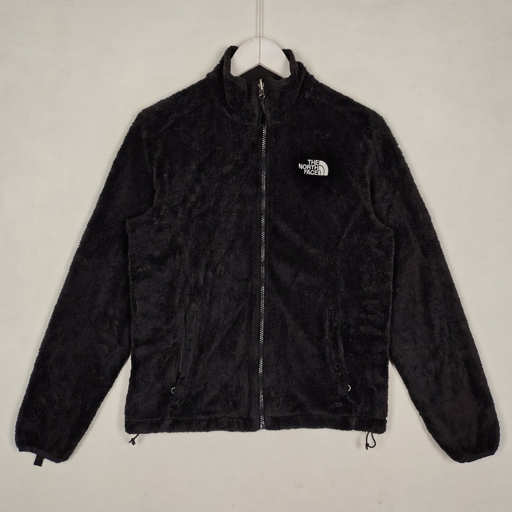 The North Face Osito Fleece Jacket Black Full Zip Womens Small High Pile Soft